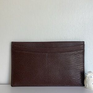 Graphic Image Genuine Goatskin Leather Slim Design Large Card Case